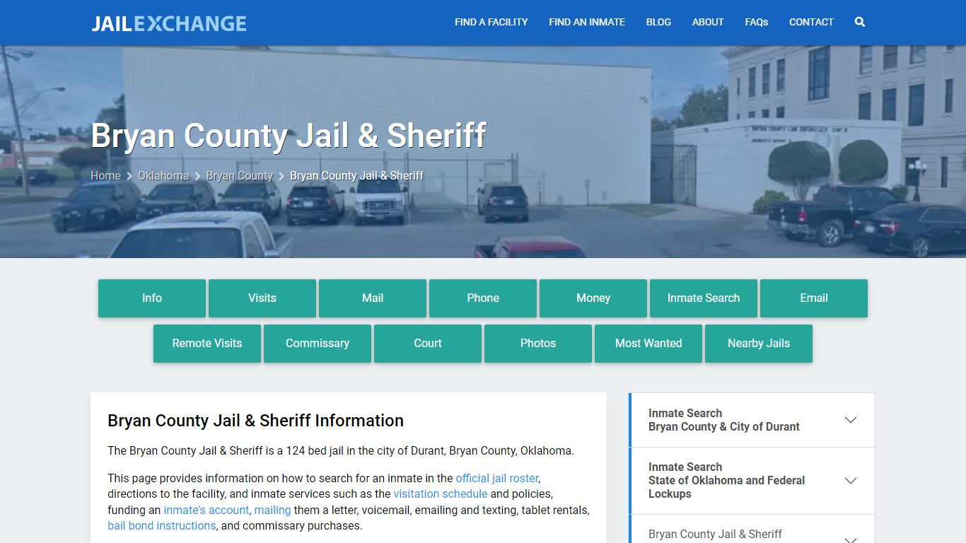 Bryan County Jail & Sheriff, OK Inmate Search, Information